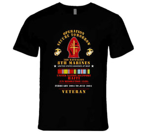 Usmc - Operation Secure Tomorow  - 3rd Bn, 8th Marines - W  Haiti - 2004 W Afem X 300 T Shirt