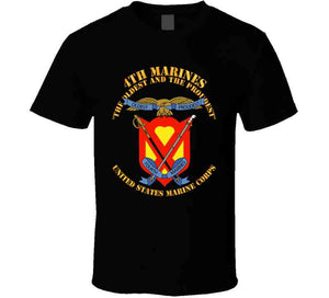 Usmc - 4th Marines Regiment, The Oldest And The Proudest - T Shirt, Premium and Hoodie