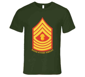 Usmc - Enlisted Insignia - E9 - Master Gunnery Sergeant (mgysgt) - Dress Blue - Bottom Txt T X 300 T Shirt