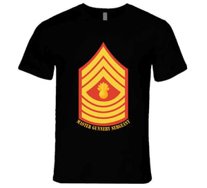 Usmc - Enlisted Insignia - E9 - Master Gunnery Sergeant (mgysgt) - Dress Blue - Bottom Txt T X 300 T Shirt