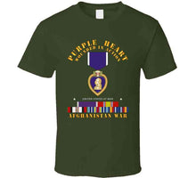 Load image into Gallery viewer, Purple Heart - Wia W Afghanistan Svc W Purple Heart Ribbon T Shirt
