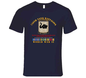 Army - 758th Tank Battalion, "Tuskers", World War II with European Theater Service Ribbons - T Shirt, Premium and Hoodie