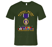 Load image into Gallery viewer, Purple Heart - Wia W Afghanistan Svc W Purple Heart Ribbon T Shirt
