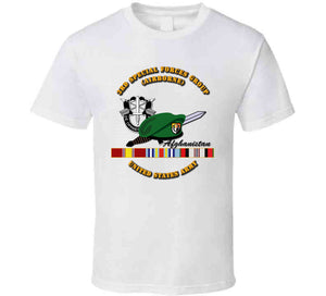 3rd Special Forces Group with DUI, Beret,  and  Afghanistan Ribbons T Shirt