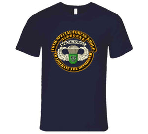 SOF - 10th SFG - Airborne Badge T Shirt