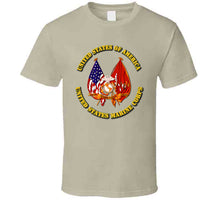 Load image into Gallery viewer, Emblem - US Flag - USMC Colors T Shirt
