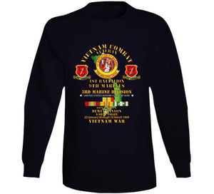 Usmc - 1st Bn 9th Marines - 3rd Mardiv - Operation Dewey Canyon W Vn Svc Hoodie