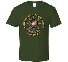 Load image into Gallery viewer, United States Merchant Marine, &quot;Peace and War&quot; with Color Shield - T Shirt, Premium and Hoodie
