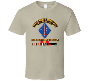 USMC - 1st Marine Division, Desert Storm Veteran - T Shirt, Hoodie, and Premium