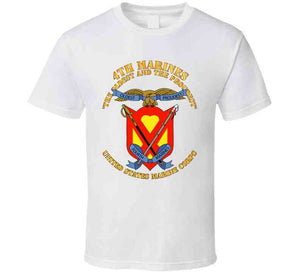 Usmc - 4th Marines Regiment, The Oldest And The Proudest - T Shirt, Premium and Hoodie