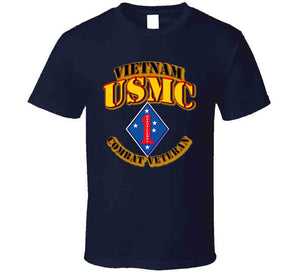 USMC - 1st Marine Division - Vietnam - Combat Vet T Shirt