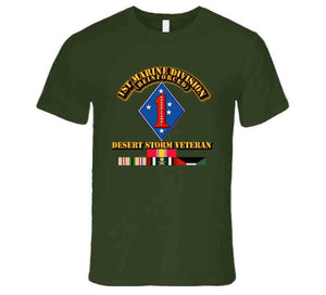 USMC - 1st Marine Division, Desert Storm Veteran - T Shirt, Hoodie, and Premium