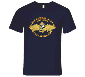 Navy - Seabee Combat Warfare Spec Badge - Of W Color Bee W Txt T Shirt, Premium, Hoodie and Long Sleeve