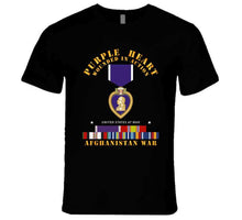 Load image into Gallery viewer, Purple Heart - Wia W Afghanistan Svc W Purple Heart Ribbon T Shirt
