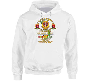 Usmc - 1st Bn 9th Marines - 3rd Mardiv - Operation Dewey Canyon W Vn Svc Hoodie