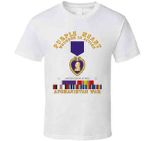 Load image into Gallery viewer, Purple Heart - Wia W Afghanistan Svc W Purple Heart Ribbon T Shirt
