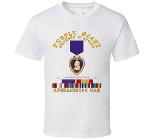 Purple Heart - Wia W Afghanistan Svc W Purple Heart Ribbon T Shirt