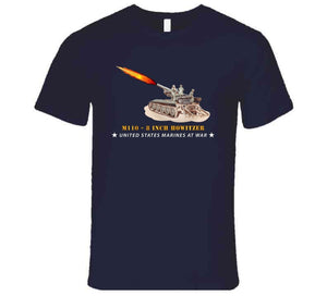 Usmc - M110 - 8 Inch - Crew Firing - Usmc At War - V1 T Shirt, Hoodie and Premium