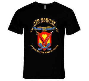 Usmc - 4th Marines Regiment, The Oldest And The Proudest - T Shirt, Premium and Hoodie