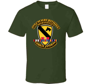 1st Cavalry Div with Afghanistan Service Ribbons Classic T Shirt