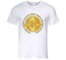 Load image into Gallery viewer, Emblem - USMC - Force Recon on USMC Gold T Shirt
