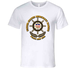 United States Merchant Marine, "Peace and War" with Color Shield - T Shirt, Premium and Hoodie