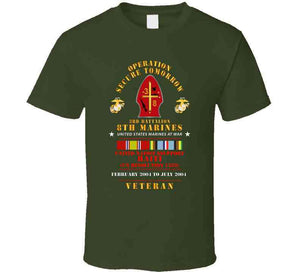 Usmc - Operation Secure Tomorow  - 3rd Bn, 8th Marines - W  Haiti - 2004 W Afem X 300 T Shirt