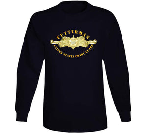 Uscg - Cutterman Badge - Officer - Gold T Shirt