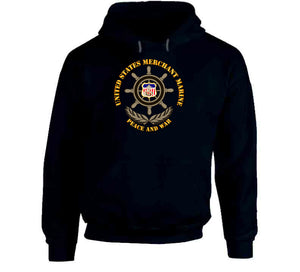 United States Merchant Marine, "Peace and War" with Color Shield - T Shirt, Premium and Hoodie