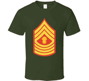 Usmc - Enlisted Insignia - E9 - Master Gunnery Sergeant (mgysgt) - Dress Blue Wo Txt X 300 T Shirt