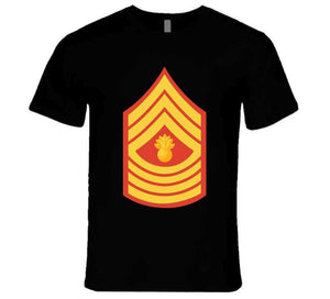 Usmc - Enlisted Insignia - E9 - Master Gunnery Sergeant (mgysgt) - Dress Blue Wo Txt X 300 T Shirt