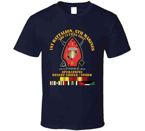 Usmc - 1st Bn, 8th Marines - Ds Sns W Svc T Shirt