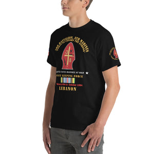 3rd Battalion, 8th Marines - Peace Keeping - Lebanon 1984 with Armed Forces Expeditionary Ribbon - Short Sleeve T-Shirt