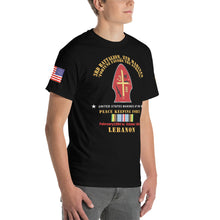 Load image into Gallery viewer, 3rd Battalion, 8th Marines - Peace Keeping - Lebanon 1984 with Armed Forces Expeditionary Ribbon - Short Sleeve T-Shirt
