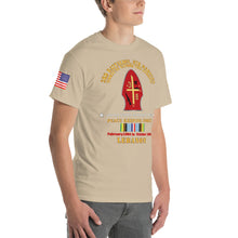 Load image into Gallery viewer, 3rd Battalion, 8th Marines - Peace Keeping - Lebanon 1984 with Armed Forces Expeditionary Ribbon - Short Sleeve T-Shirt
