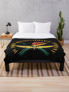 USMC - 1st Force Recon Company wo FMF PAC - BckGrd Throw Blanket